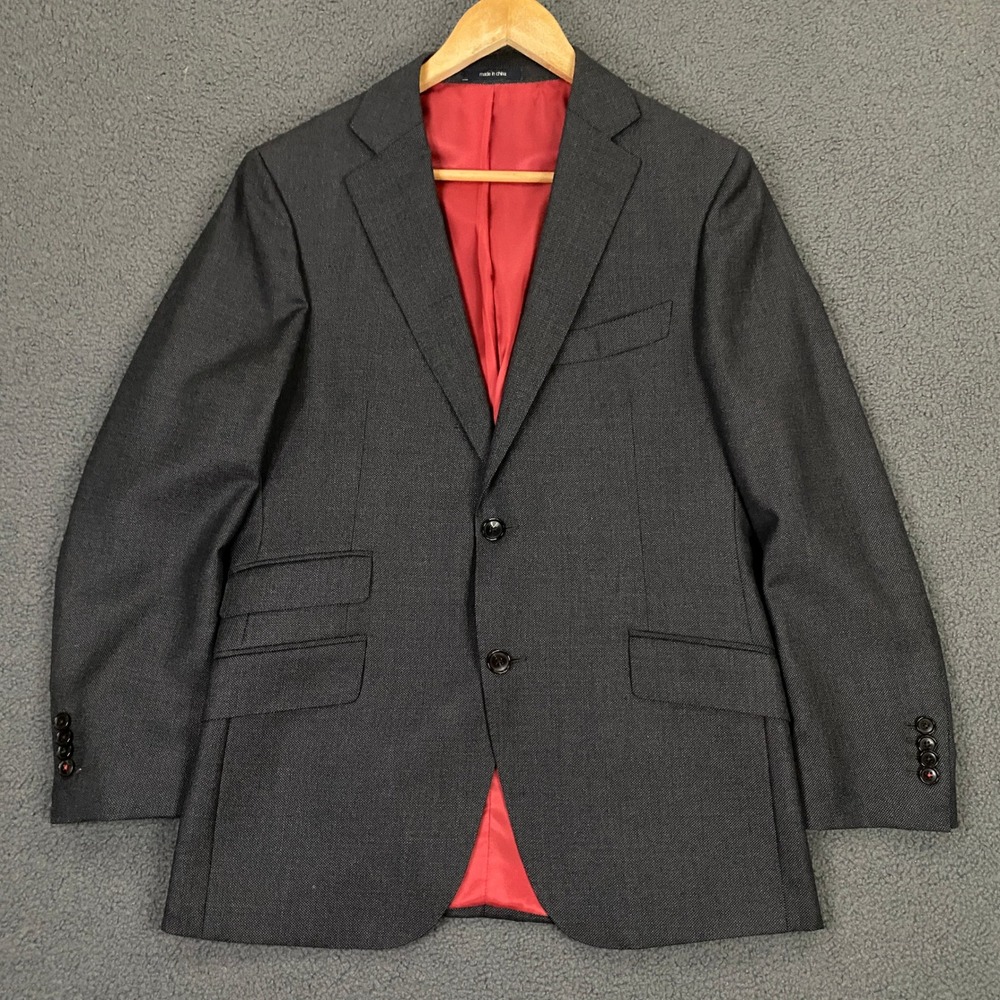Suitsupply Sienna Blazer Mens 38S Charcoal Grey Wool Vitale Barberis Canonico